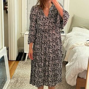 Zara floral midi dress
